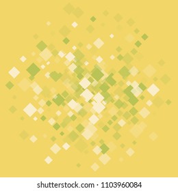 Rhombus yellow minimal geometric cover template of isolated elements.Future geometric cover rhombus yellow. Used as print, card, backdrop, template, texture, background, wallpaper, banner, border