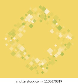 Rhombus yellow minimal geometric cover template of isolated elements.Future geometric cover rhombus yellow. Used as print, card, backdrop, template, texture, background, wallpaper, banner, border