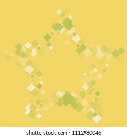 Rhombus yellow minimal geometric cover template of isolated elements.Future geometric cover rhombus yellow. Used as print, card, backdrop, template, texture, background, wallpaper, banner, border
