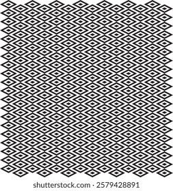 RHOMBUS ZIGZAG PATTERN, WHITE AND BLACK VECTOR 