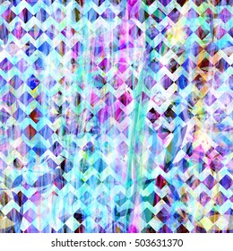 Rhombuses. Abstract seamless pattern. Colorful vector background