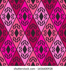 Rombos.Diseño sin fisuras. Motivo popular. Fondo geométrico vectorial. Puede ser usado para medios sociales, afiches, correo electrónico, impresión, diseños de anuncios.