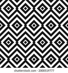 Rhombuses black and white pattern. Vector same rhombuses.