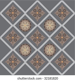 rhombuses and brown crowns