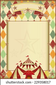 Rhombuses circus vintage background. A vintage circus poster with rhombuses for your show