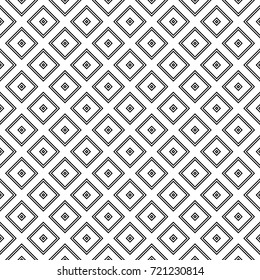 Rhombuses contours background. Seamless surface pattern design with diamonds ornament. Checks wallpaper. Ethnic mosaic motif. Digital paper for textile print, page fill, web designing. Vector artwork