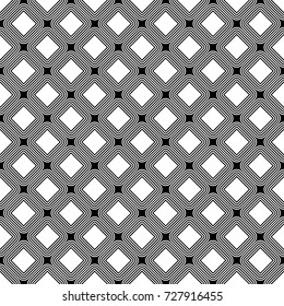 Rhombuses contours background. Seamless surface pattern design with diamonds ornament. Checks wallpaper. Ethnic mosaic motif. Crossed diagonal lines. Digital paper for textile print, page fill. Vector