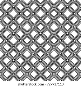 Rhombuses contours background. Seamless surface pattern design with diamonds ornament. Checks wallpaper. Ethnic mosaic motif. Crossed diagonal lines. Digital paper for textile print, page fill. Vector