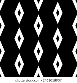 Rhombuses, diamonds, lozenges seamless pattern. Folk wallpaper. Geometric background. Tribal motif. Geometrical ornate. Ethnic ornament. Ethnical textile print, abstract illustration. Vector artwork