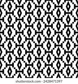 Rhombuses, diamonds, lozenges, squares, checks, figures seamless pattern. Folk wallpaper. Geometric background. Tribal motif. Geometrical ornate. Ethnic ornament. Textile print, abstract vector.