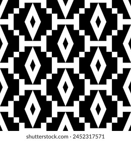 Rhombuses, diamonds, lozenges, squares, checks, figures seamless pattern. Folk wallpaper. Geometric background. Tribal motif. Ethnic ornament. Geometrical ornate. Textile print, abstract vector