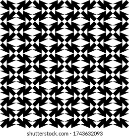 Rhombuses, diamonds, lozenges, triangles, squares, checks, tiles seamless pattern. Geometric background. Folk wallpaper. Tribal motif. Ethnic ornament. Geometrical ornate. Ethnical print. Abstract.