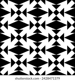 Rhombuses, diamonds, lozenges, triangles, squares, checks, tiles seamless pattern. Folk wallpaper. Geometric background. Tribal motif. Ethnic ornament. Geometrical ornate. Ethnical print. Abstract