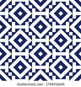 Rhombuses, diamonds, squares, checks, figures seamless pattern. Geometric background. Tribal motif. Folk wallpaper. Ethnic ornament. Geometrical ornate. Textile print, abstract vector