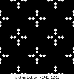 Rhombuses, diamonds, tiles, squares, checks seamless pattern. Folk wallpaper. Geometric background. Tribal motif. Ethnic ornament. Geometrical ornate. Textile print, abstract illustration. Vector