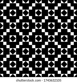 Rombusos, diamantes, triángulos, cuadrados, controles, cruces sin fisuras. Papel de la pared popular. Fondo geométrico. Motivo tribal. Arnato geométrico. Ornamento étnico. Impresión textil, vector abstracto.