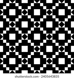 Rombusos, diamantes, triángulos, cuadrados, controles, cruces sin fisuras. Fondo geométrico. Motivo tribal. Papel de la pared popular. Arnato geométrico. Ornamento étnico. Impresión textil, vector abstracto