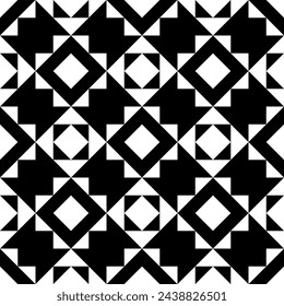 Rhombuses, diamonds, triangles, squares, checks seamless pattern. Tribal wallpaper. Geometric image. Folk ornament. Ethnic ornate. Geometrical background. Retro motif. Ethnical textile print. Vector.