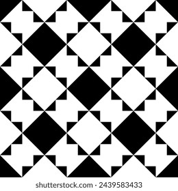 Rhombuses, diamonds, triangles, squares, checks seamless pattern. Tribal wallpaper. Geometric image. Retro motif. Folk ornament. Ethnic ornate. Geometrical background. Ethnical textile print. Vector.