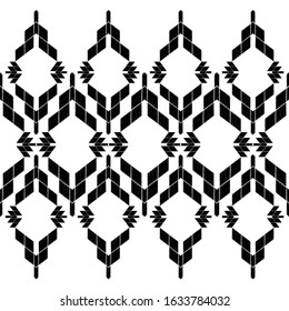 Rhombuses. Ethnic boho ornament. Seamless pattern. Tribal motif. Vector illustration for web design or print.
