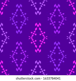 Rhombuses. Ethnic boho ornament. Seamless pattern. Tribal motif. Vector illustration for web design or print.