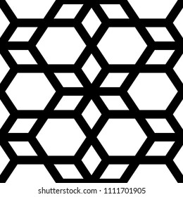 Rhombuses, hexagons, diamonds, lozenges. Mosaic. Grid background. Ethnic tiles motif. Geometric grate wallpaper. Polygons backdrop. Digital paper, web design, textile print. Seamless abstract pattern.