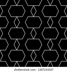 Rhombuses, hexagons ornament. Geometric background. Polygons motif. Digital paper, abstract.Geometrical backdrop.Quadrangular, hexagonal shapes wallpaper. Seamless pattern