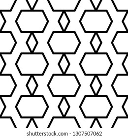 Rhombuses, hexagons ornament. Quadrangular, hexagonal shapes wallpaper. Geometric background. Polygons motif. Digital paper, abstract.Geometrical backdrop. Seamless pattern.