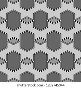 Rhombuses, hexagons ornament.Geometric background. Polygons motif. Geometrical backdrop. Quadrangular, hexagonal shapes wallpaper.Seamless pattern.Digital paper, abstract.