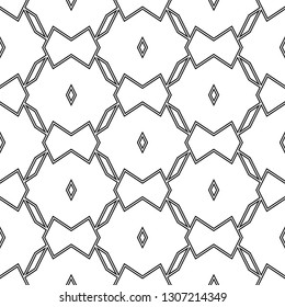 Rhombuses, octagons, parallelograms ornament. Geometrical backdrop. Geometric background.Seamless pattern. Digital paper, textile print, abstract. Polygons wallpaper