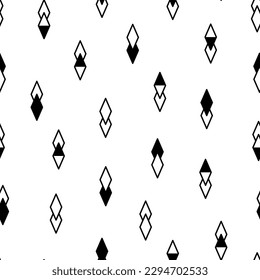 Rhombus-Muster. Abstraktes ethnisches Nahtloses Muster. Tribal Boho Geometrischer Hintergrund.