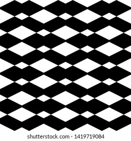 Rhombuses pattern. Seamless ornament. Diamonds backdrop. Lozenges wallpaper. Ethnic motif. Geometric background. Digital paper, textile print, web design, abstract.