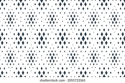 Rhombuses seamless geometric vector pattern, rhomb simple black and white wallpaper background, regular tile design picture.