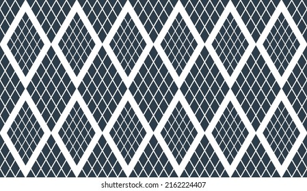 Rhombuses seamless geometric vector pattern, rhomb simple black and white wallpaper background, regular tile design picture.
