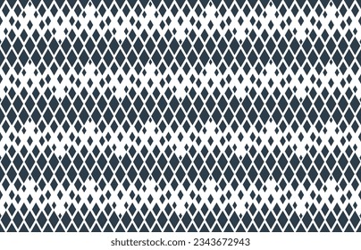 Rhombuses seamless geometric vector pattern, rhomb simple black and white wallpaper background, regular tile design picture.