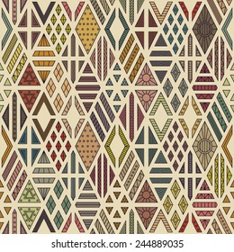 Rhombuses seamless pattern. Geometric background.