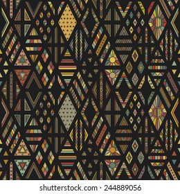 Rhombuses seamless pattern. Geometric background.