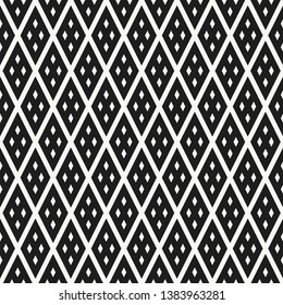 Rhombuses seamless pattern. Monochrome geometric background with rhombuses