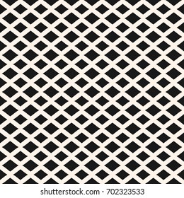 Rhombuses seamless pattern. Vector geometric texture with horizontal diamond shapes, lozenges. Simple abstract monochrome background. Stylish modern design for home decor, fabric, textile, furniture