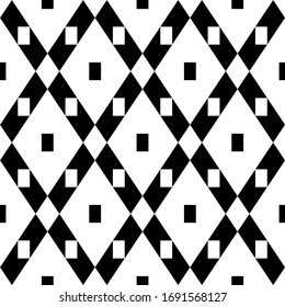 Rhombuses, squares seamless pattern. Checks, diamonds ornate. Folk wallpaper. Geometric background. Tribal motif. Ethnic ornament. Textile print, web design, geometry abstract. Geometrical vector.