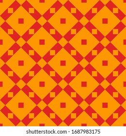 Rhombuses, squares seamless pattern. Folk wallpaper. Geometric background. Tribal motif. Checks, diamonds ornate. Ethnic ornament. Textile print, web design, geometry abstract. Geometrical vector.