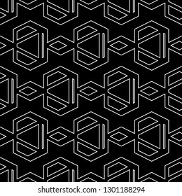 Rhombuses, trapeziums, lines pattern. Geometrical figures wallpaper. Geometric background. Shapes backdrop. Digital paper, abstract. Seamless ornament.