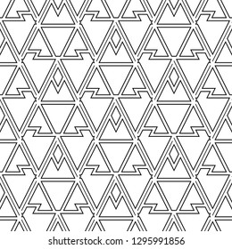 Rhombuses, trapeziums, polygons, lines pattern. Geometrical, linear figures wallpaper. Geometric background. Shapes backdrop. Digital paper, abstract. Seamless ornament