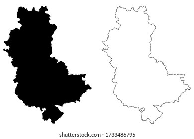 Rhone Department (France, French Republic, Auvergne-Rhone-Alpes region, ARA) map vector illustration, scribble sketch Rhone map