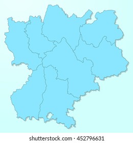 Rhone-Alpes  blue map on degraded background vector
