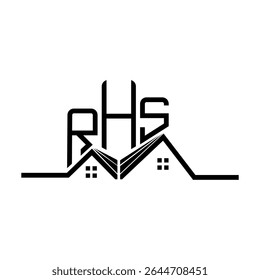 RHS Real State logo design, RHS simple and modern logo. RHS luxurious alphabet design  