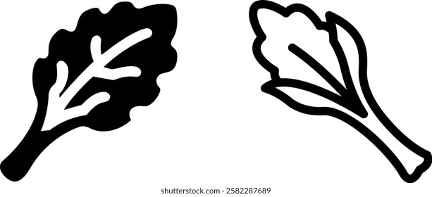 Rhubarb Vector Icon Set – Fresh and Natural Food Designs