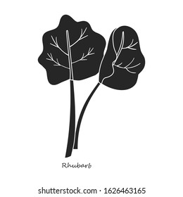 Rhubarb vector icon.Black,simple vector icon isolated on white background rhubarb.