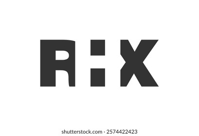 RHX logo design. Initial letter R H X bold font style for tech startups, consulting, corporate branding. Creative company name, headlines typography identity, trendy logotype. Vector illustration.