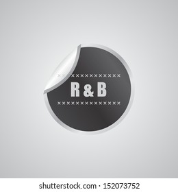 rhythm and blues music genre sticker